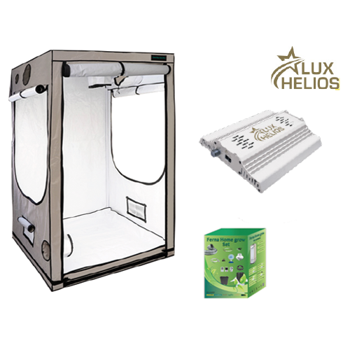 Grow Box Complete 120x120x200cm + Lux Helios LED 2,8 μmol 100 W, dimmable, RJ Ports