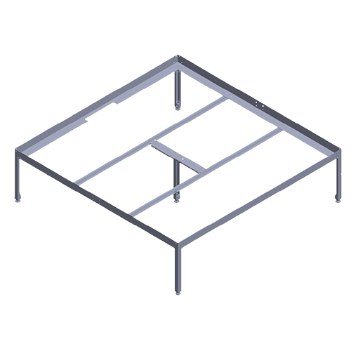 Metal grow table 150 x 150 cm