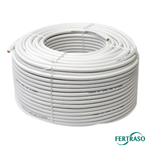 Electric cable VMVL white 3 x 1.5 mm2, 100 metres per reel