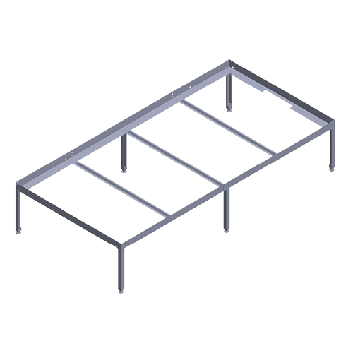 Metal grow table 200 x 100 cm 